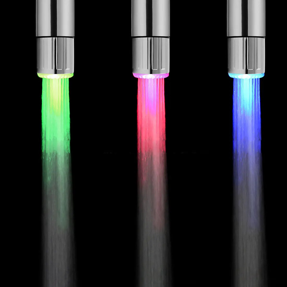 LED Faucet Light Tap Nozzle Single Color Blinking Temperature Faucet Aerator Water Saving