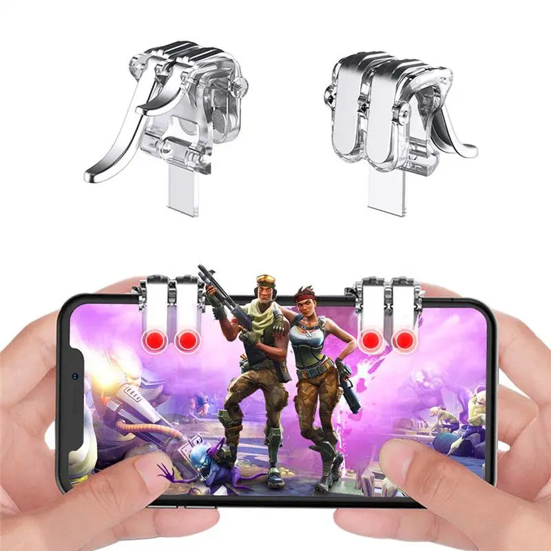 

Mobile Game Controller Gamepad Claw Phone Aim Controller Triggers Joystick Gamepad Android IOS Joypad Fire Button Game for PUBG