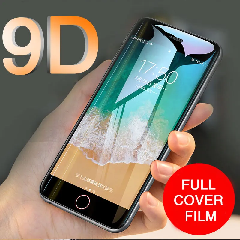 Закаленное стекло с полным покрытием для iphone 7 Защитное экрана 6 6S Plus 8X5 SE 8
