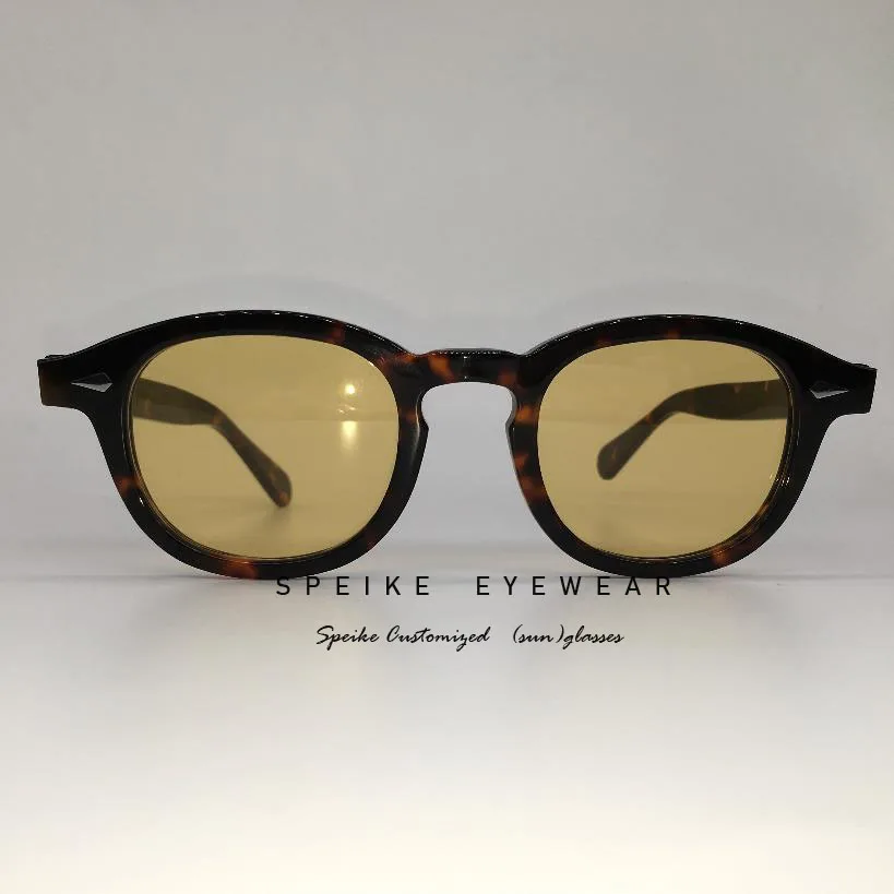 SPEIKE Подгонянные винтажные желтые линзы, солнцезащитные очки в стиле ретро, очки для ночного видения, могут быть солнцезащитные очки для близорукости