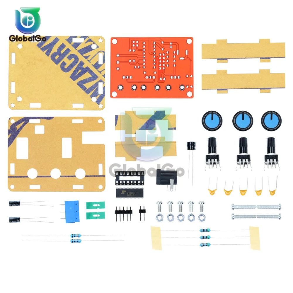 1 комплект XR2206 генератор сигналов синусоидальной/Треугольники/квадратный Выход 1Hz-1 МГц Регулируемая частота амплитуда сигнала Генератор набор для домашнего мастера