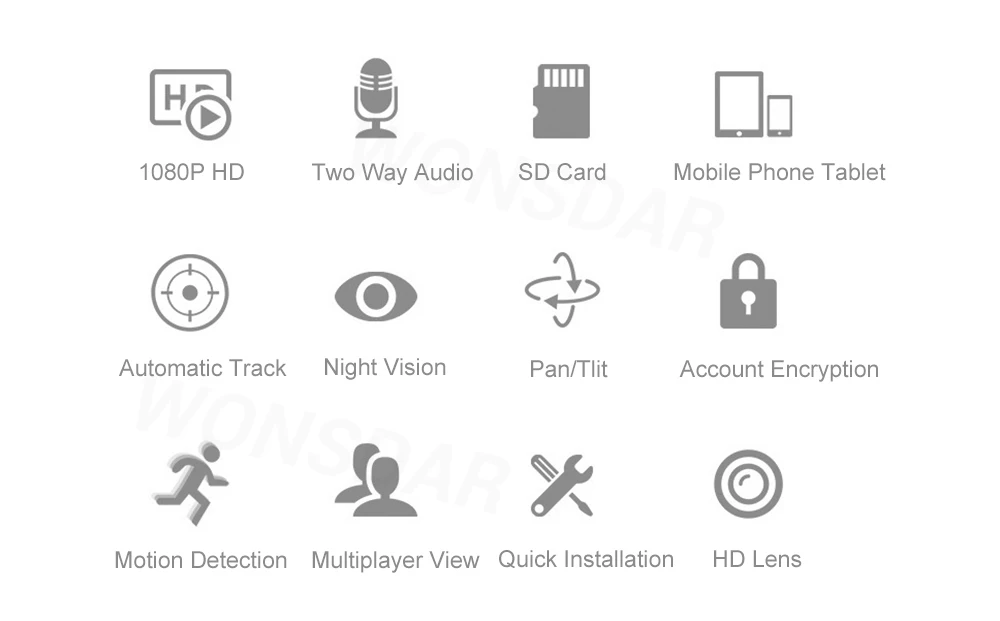 Wonsdar Yoosee Wifi камера 1080P Pan Tilt сеть Домашняя безопасность CCTV IP камера P2P радионяня Беспроводная камера наблюдения IPCam Новинка