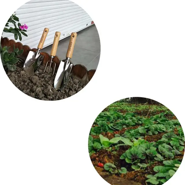 BESTOYARD Garden Shovel Stainless Steel Heavy Duty Rust Resistant Sharp Lawn Trowel Garden Tool Garden Spade for Bonsai Plant