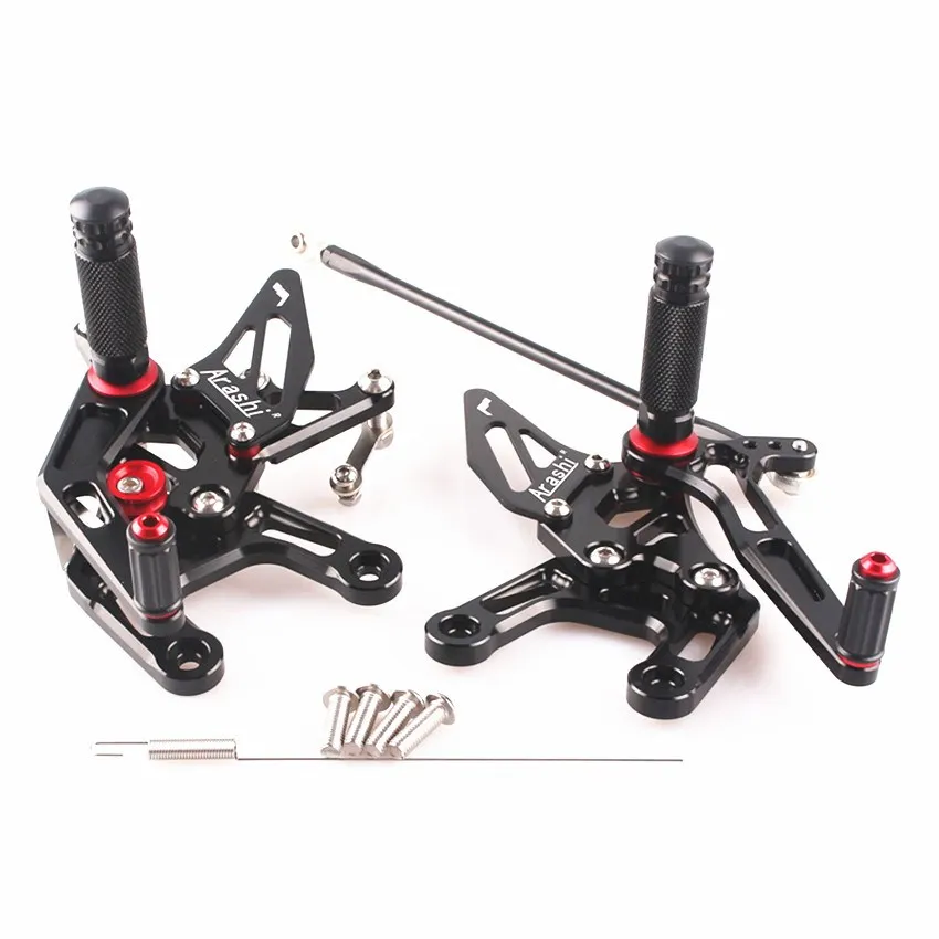 

CNC Aluminum For Kawasaki Ninja ZX10R 2011 2012 2013 2014 Motorcycle Adjustable Rearset Foot Pegs Black