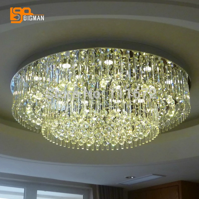 

modern 2 layers crystal ceiling chandeliers LED luminarias home lighting 100% guaranteed