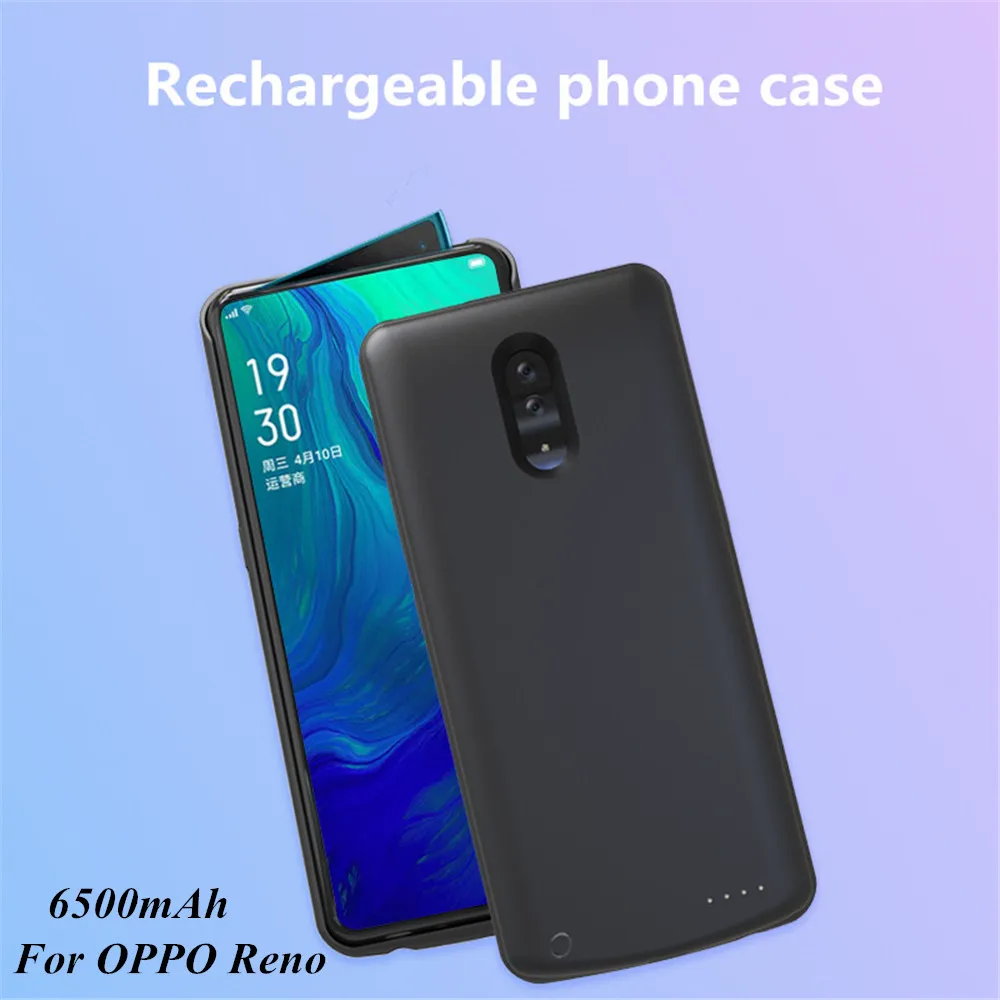 6500 мАч Расширенный телефон Батарея Мощность чехол для OPPO Рено Портативный Bank