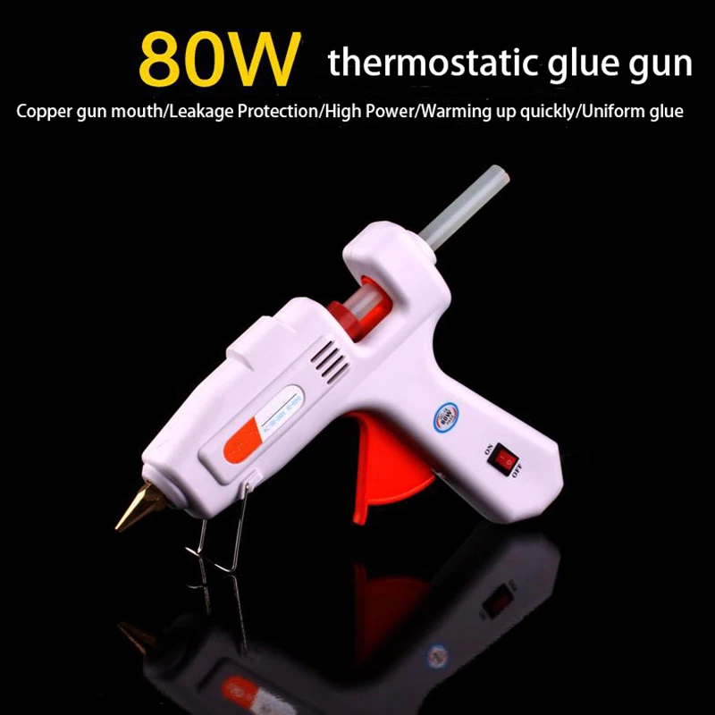 white 80W with switch hot melt glue gun high temperature heater melt