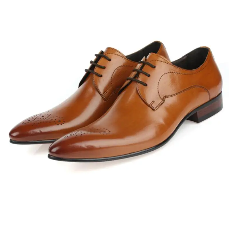 De Formal Se Apartamentos Negócios Couro Mycolen Homens Genuíno Chaussures Estilo Confortável Vestem Casamento Preto laranja Inglaterra Sapatos Para Masculinos PSgq0B