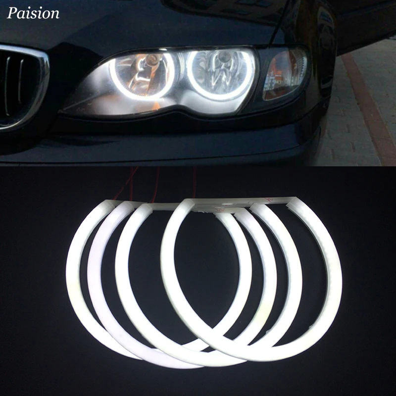 

4X131MM LED Cotton Angel Eye Halo Light Error Free for BMW E46 E39 E38 E36 White 3 5 7 series