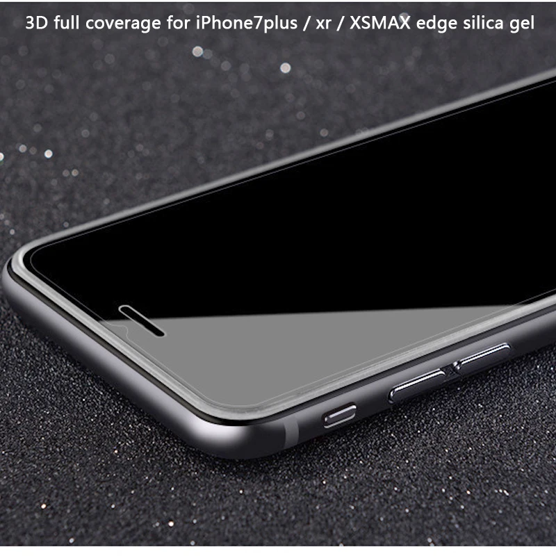 Для iphone X XS закаленное стекло 3D полное покрытие край силикагель для iphone XR XS MAX Защитные пленки ТПУ Край стекло