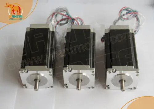 (США корабль без налога) 3 шт. Высокая Nema 23 wantai шаговый двигатель 425oz-in 2 фазы