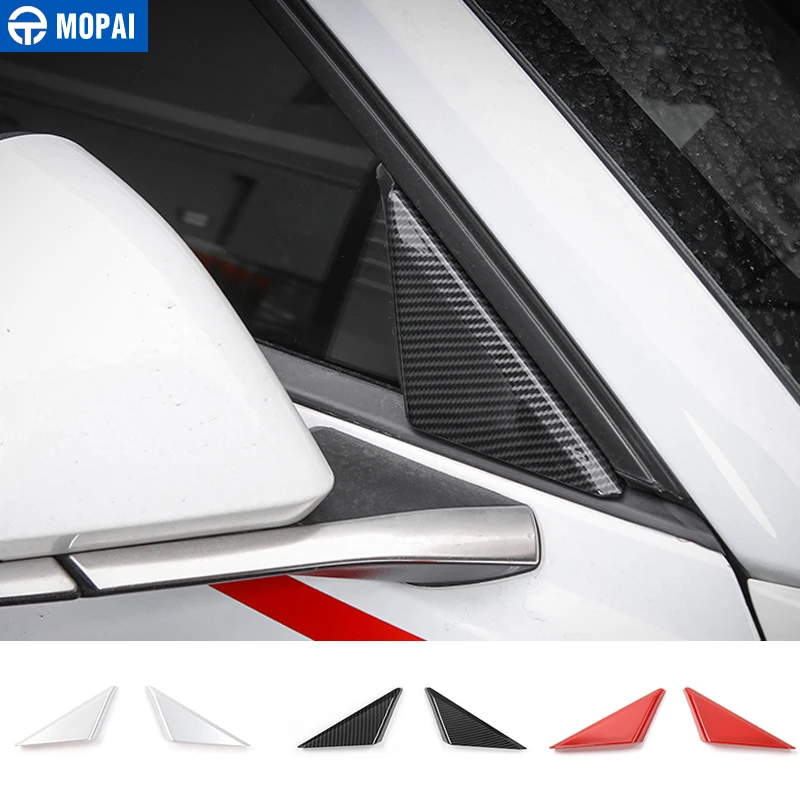 

MOPAI ABS Car Styling Exterior Front Window Glass Triangle Decoration Strips Cover Trim Stickers For Ford Mustang 2015 Up