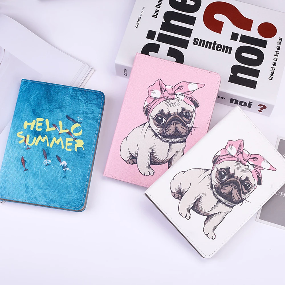 

Case For iPad Air 2 1 Mini 4 3 2 1 Pro 9.7'' Hello Summer Dolphin Lovely Doggy Smart Auto Sleep Wake up PU Leather Stable Holder