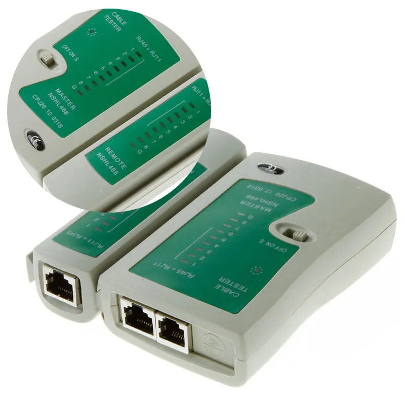 network repair kit Professional Network Cable Tester RJ45 RJ11 RJ12 CAT5 UTP LAN Cable Tester Networking Tool Wholesale Retail lan wire tracer