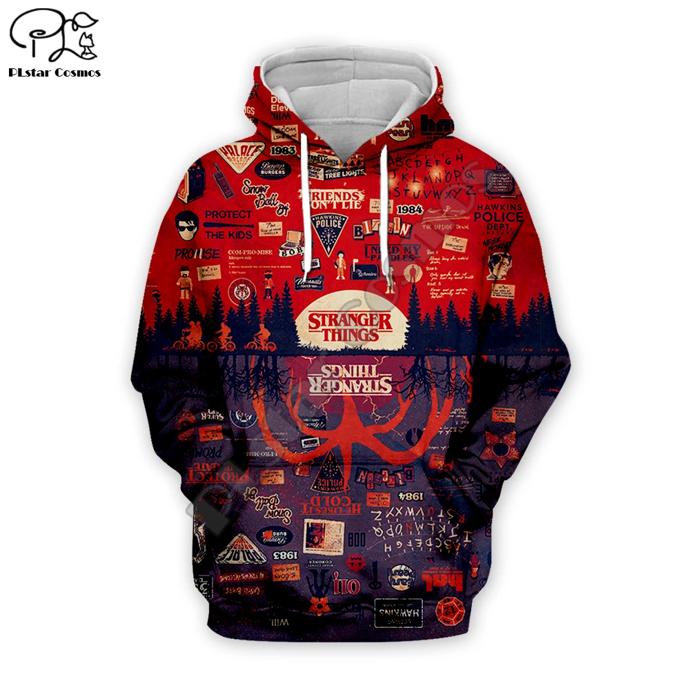 

Newest Hot Men's Hoodie Stranger Things Season 3 Sweatshirt Tv Series Stranger Things 3d Print women Warm Hoodies Tops ST-007
