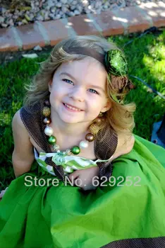 

10PCS LOT SUMMER MAGIC - Bubblegum Beaded Necklace - Little Girl - Easter - Chunky Necklace - Flower Girl Necklace CB152