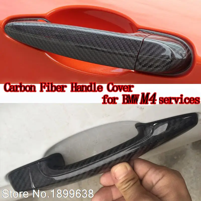 

2016 NEW! High quality carbon fiber material Plated Door Handle Car Sticker For BMW M4 F82 F83 2014 2015 2016