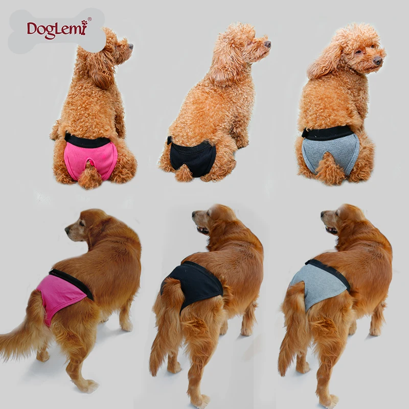 DogLemi женские гигиенические однотонные подгузники для собак и щенков короткие