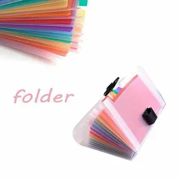 

13 Pocket Folder Office Expanding File Colorful A6 File Organizer Document Lot File Bags