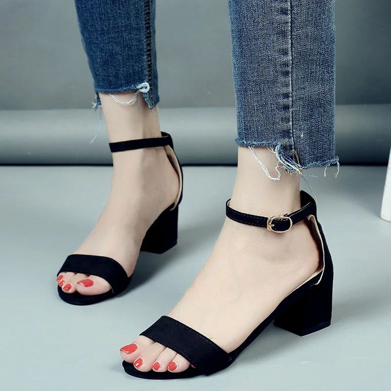 

Lzzf 2018 Summer Women Sandals Open Toe Flip Flops Womens Sandles Thick Heel Women Shoes High Heels Korean Style Gladiator Shoes