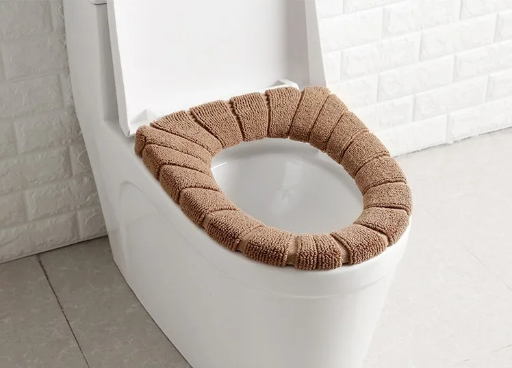 Сиденье на унитаз для ванной, покрытие с круглым кольцом, мягкая бархатная Коралловая подушка, украшение для дома, 30 см, крышка для унитаза, крышка для унитаза