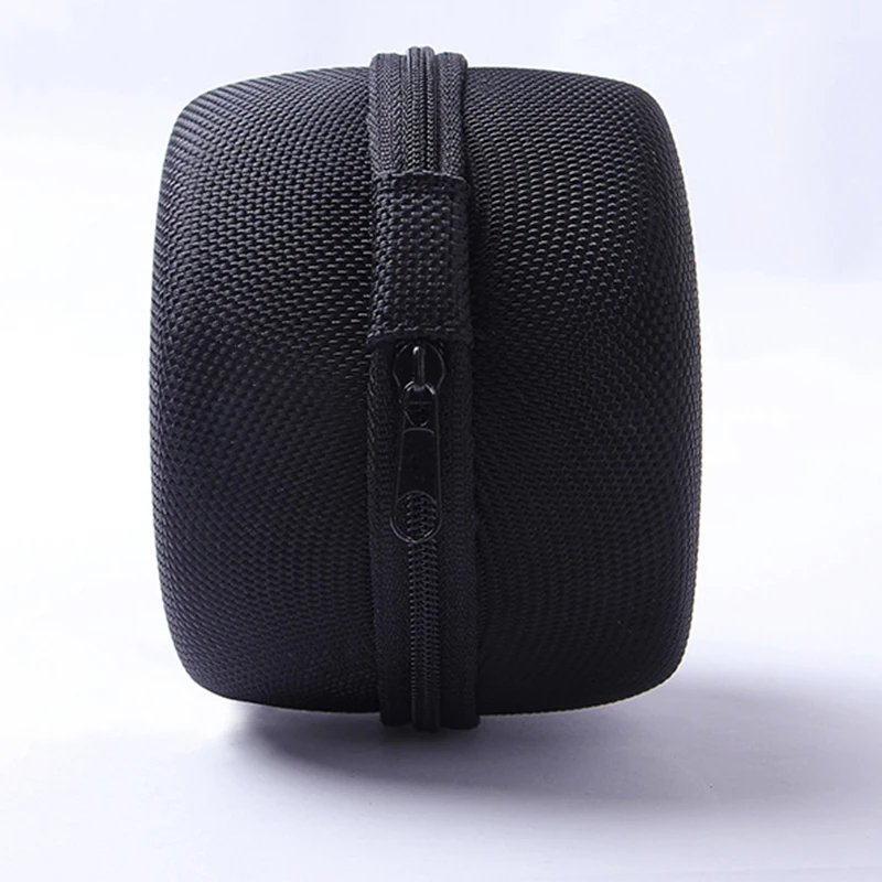prativerdi Mini Black Earphone Case Earphone Box Headphone Travel organizer Earbuds Coin Collect Storage Bag for iphone cable 14