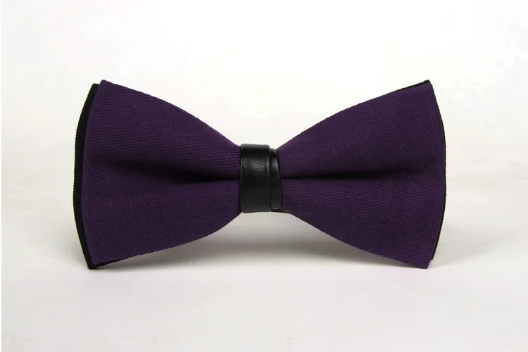 Модный костюм свадебный смокинг одежда бабочка красный/синий/коричневый/черный/желтый/фиолетовый/серый сплошной цвет бабочка галстук для мужчин - Цвет: Фиолетовый