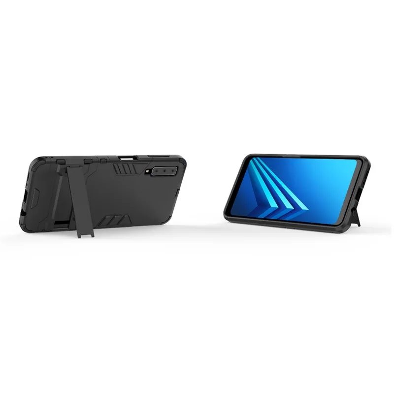Жесткий чехол накладка из ТПУ и поликарбоната для Samsung Galaxy A7 2018 A750F A750 прочный с