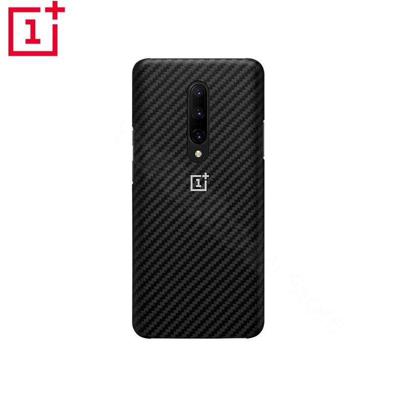 

Original OnePlus 7Pro Karbon Case Material Aramid fiber PC Half-round Back Cover Shell Sandstone Carbon Official For OnePlus7Pro