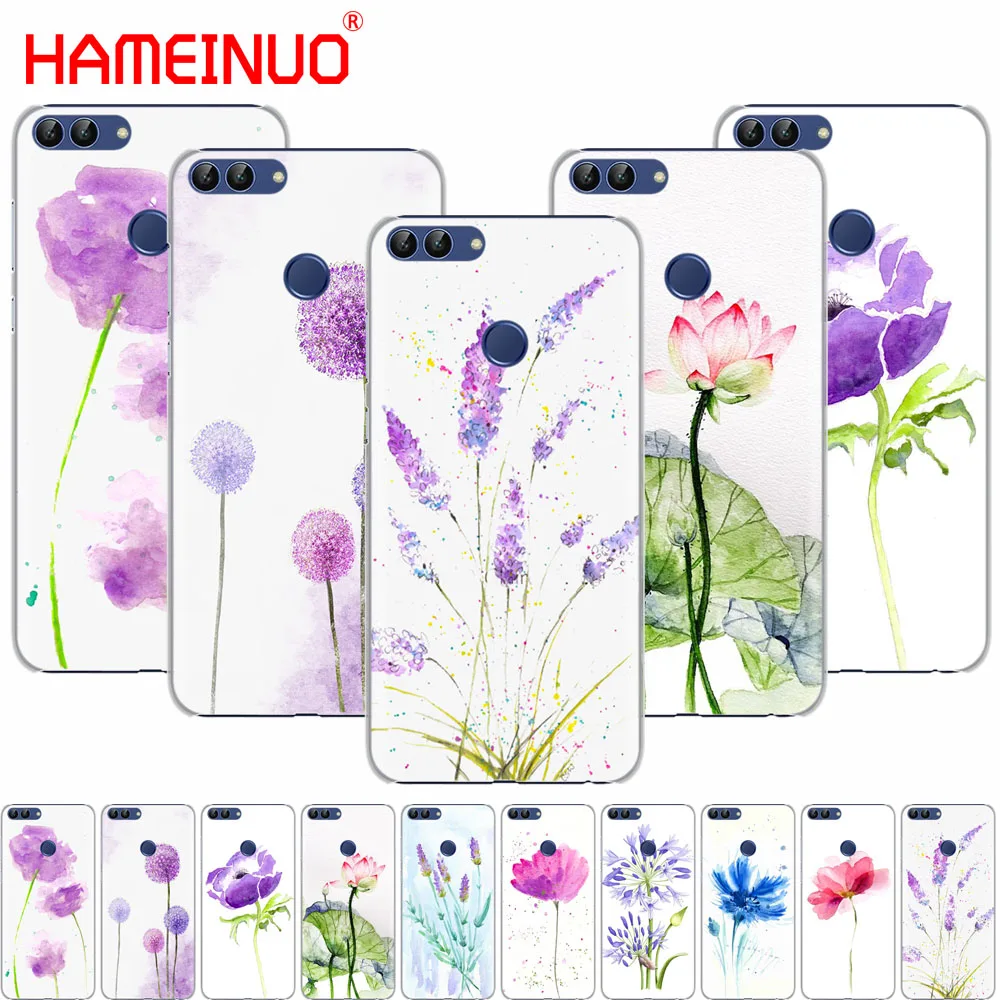 

Watercolor flower Dandelion Lotus lavender phone Cover Case for huawei Honor 7C Y5 Y625 Y635 Y6 Y7 Y9 2017 2018 Prime PRO