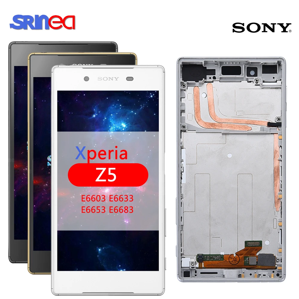 

Original LCD For Sony Xperia Z5 E6603 E6633 E6653 E6683 LCD display Touch Screen Digitizer Assembly LCD with Frame + Adhesive