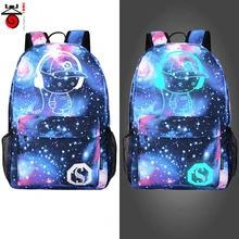 Senkey style Men’s Backpack Anime Starry sky Luminous Printing Teenagers Casual Mochila Men Women’s Student Cartoon School Bags