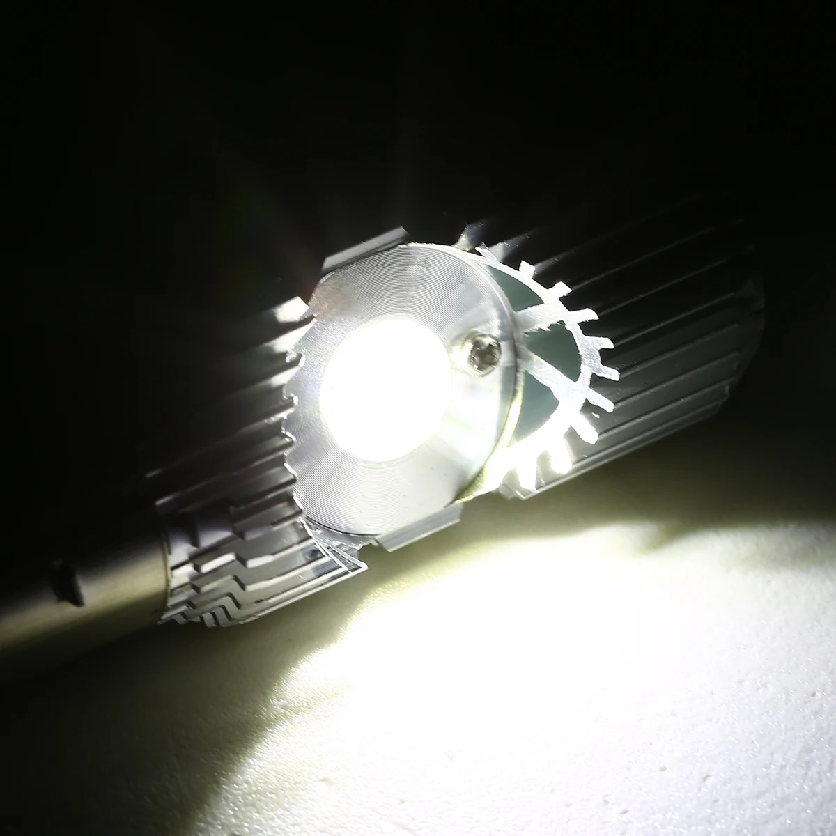 Mayitr 1pc Motorcycle Headlight Bulbs BA20D 20W Dual Side 4LED COB Lamp Scooter ATV Motorcycle Accessories Motor Fog Lights 12V