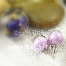 Оптом 50 компл./лот 18*5 мм стеклянный пузырьковый глобус с колошения набор «сделай сам», серьги-гвоздики с earpin