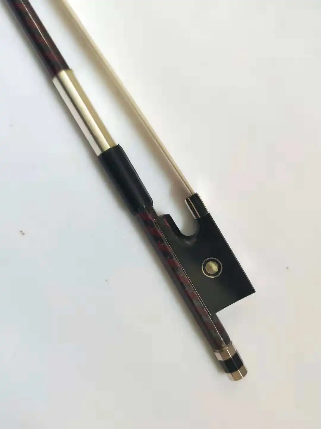 

2 PCs Violin Bow 4/4 Carbon Fiber Bow Nickel Copper Amounted White Bow Hair