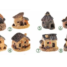 8 видов стилей каменный дом волшебный сад миниатюрный Craft для DIY Изделия из смолы Micro коттедж Пейзаж украшения