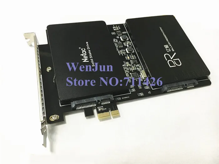 DEBROGLIE двойной SATA III порт к PCI E X1 SSD адаптер карта с винтами для Windows/mapro/OSX 10 5 14/MP3.1