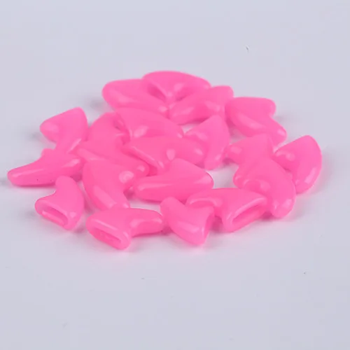bright pink 100 шт-кошки котенок лапы Уход за ногтями коготь колпачок+ 5 клей+ 5 аппликатор Мягкий Резиновый ПЭТ покрытие для ногтей/лапы колпачки для домашних животных принадлежности для домашних животных - Цвет: bright pink