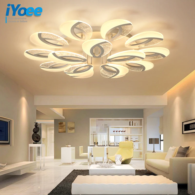 

Modern LED Chandeliers For Living Room Bedroom Dining Room White Finished Chandelier Lights Home lighting Fixtures AC110V AC220V