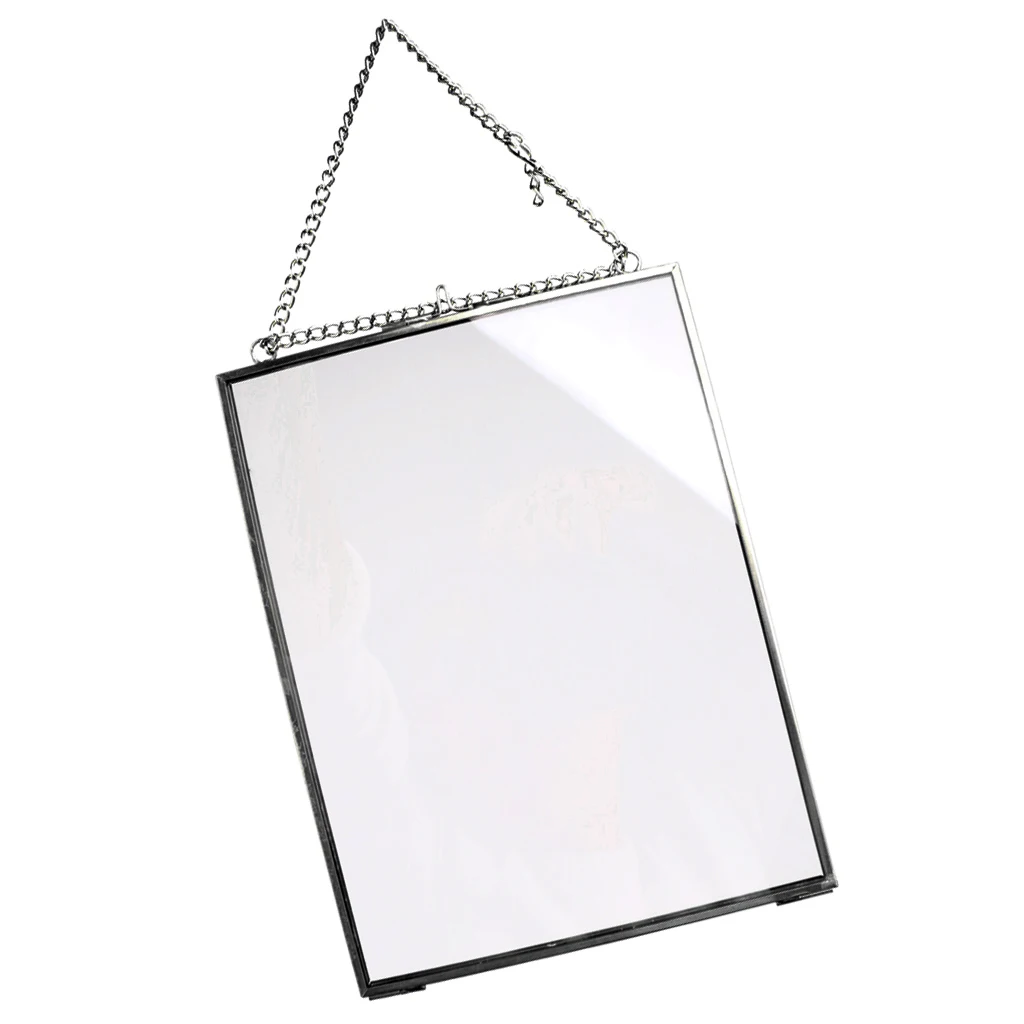 Glass Hanging Frames with Chain Rope, for Display Photos, Pictures, Artworks, Paintings, Posters