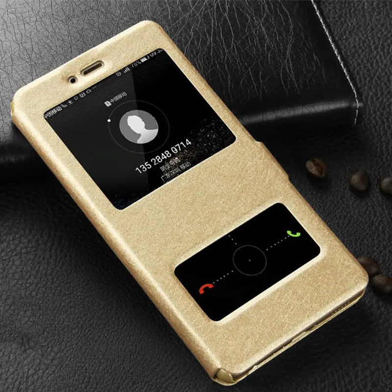 

For LG Q6 Case Q6A M700 Quick Window View Flip Stand Covers For LG Q6 Aqua Case Phone Cases for LG Q6 Cover PU Leather