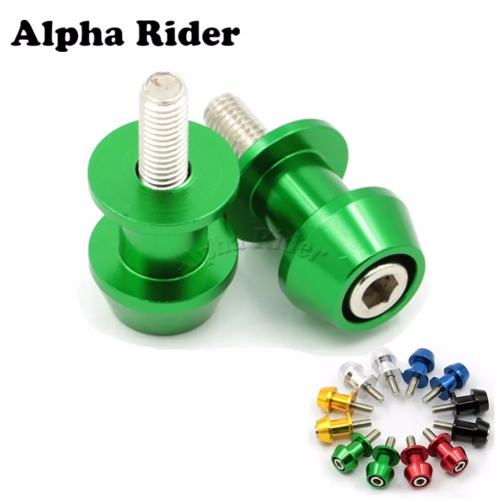 Color : Black Spools For Kawasaki ER6F 2006-2016 2PCS 10MM Motorcycle SwingArm Sliders Spools CNC Swing Arm Stand Screw Paddock Sliders
