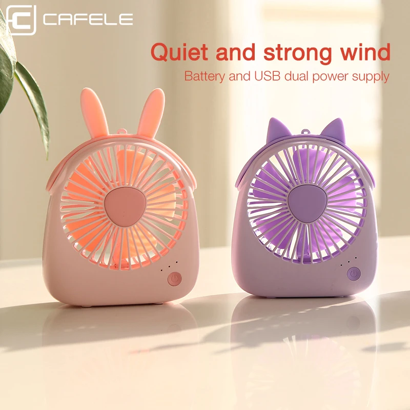 

CAFELE Mini Fan Rechargeable USB Fan Portable Handheld Fan 3-Speed Mini USB Handy Small Desktop USB Cooling Fan Cooler