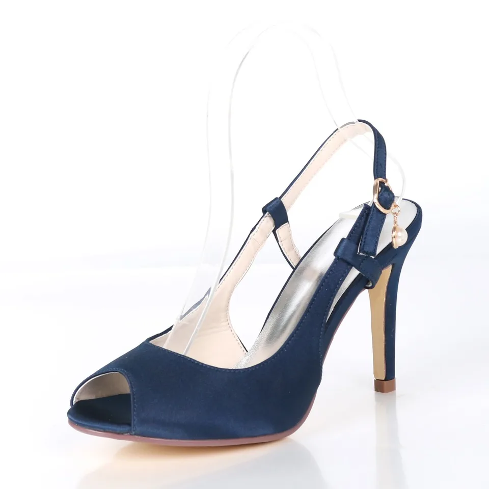 navy blue slingback shoes