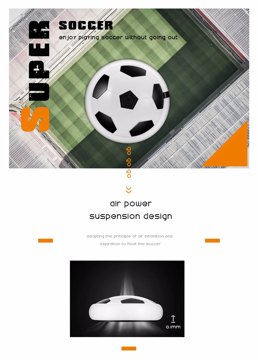 Hover Ball LED Light Flashing Arrival Air Power Soccer Ball (1)