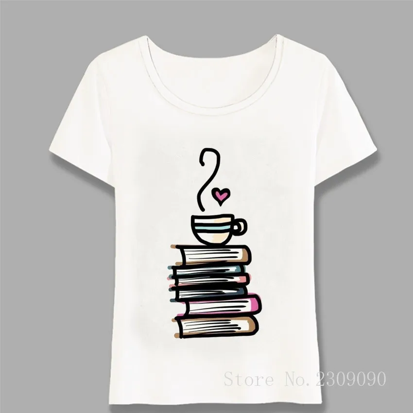 Coffee Tea And Books A Perfect Combo Print T Shirt Fashion