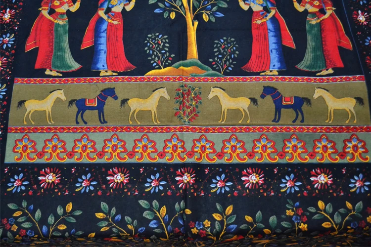 Винтажная абстрактная ткань с принтом в богемном стиле, хлопок, лен, ткань для рукоделия, Лоскутная Ткань для шитья, художественная текстильная подушка, ткань для штор