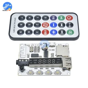 

Bluetooth MP3 Decoder Board Decoding Player Module FM Radio USB/TF Micro SD LCD Screen IR Infrared Remote Controller