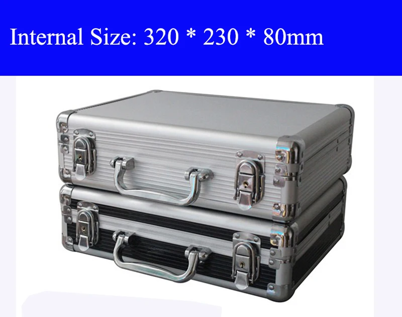 

Aluminum Tool case suitcase toolbox File box Impact resistant safety case equipment camera case with pre-cut foam shipping free