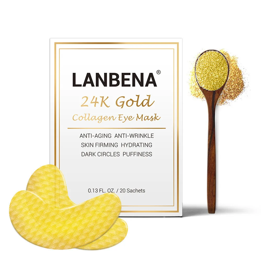 

LANBENA face care Gold eye hydrogel patches under the eyes Collagen Aging Wrinkle Under Crystal Gel Patch Anti eye mask #71